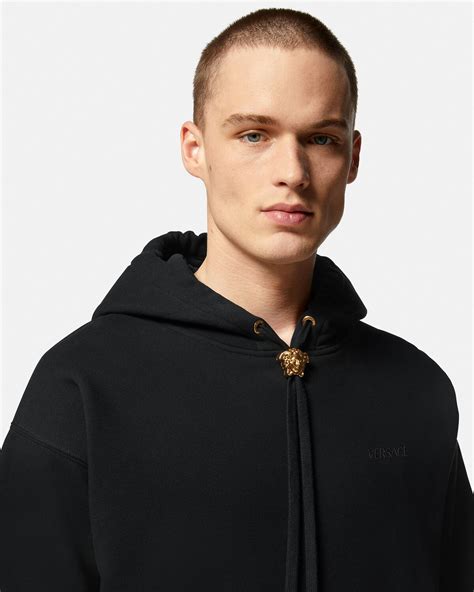 versace hoodie black|farfetch versace hoodie.